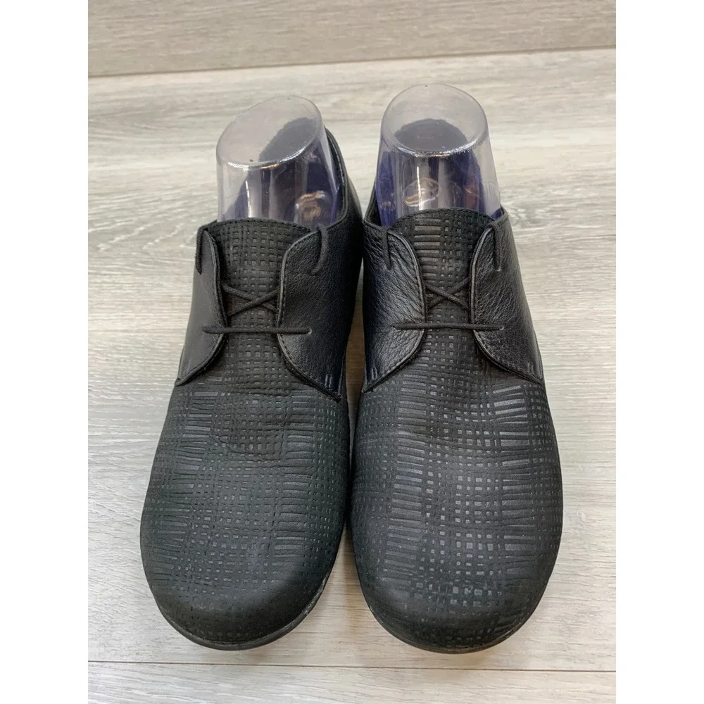 Aetrex Women's Black Leather Textured 8.5 Oxford Shoes Comfort Comfort Shoes